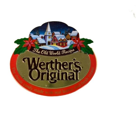 Christmas Werthers Original Collectors Tin u Organizing Container Village Scene - Picture 3 of 5